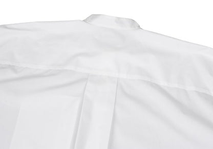 ISSEY MIYAKE MEN Poly Cotton Mao Collar Shirt White Size 3
