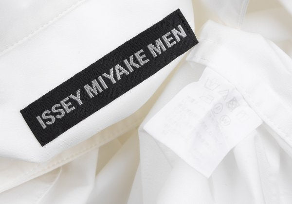 ISSEY MIYAKE MEN Poly Cotton Mao Collar Shirt White Size 3
