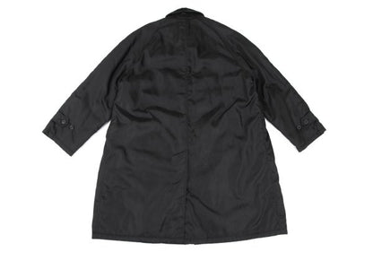 PRADA Calf Hair Panel Nylon Stand Collar Coat Black Size L