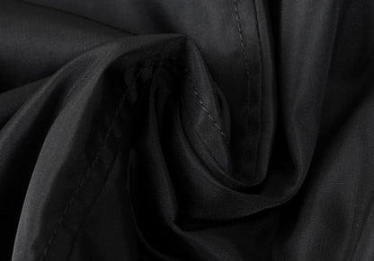 PRADA Calf Hair Panel Nylon Stand Collar Coat Black Size L
