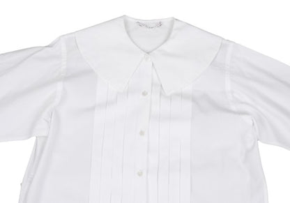 COMME des GARCONS Big Collar Pleated Blouse White Size M