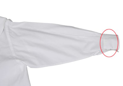COMME des GARCONS Big Collar Pleated Blouse White Size M