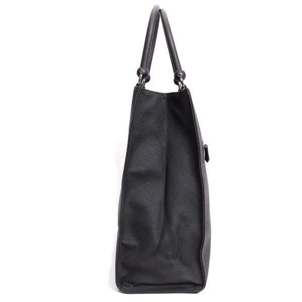 Jean Paul GAULTIER HOMME World Map Embossed Tote Bag Black