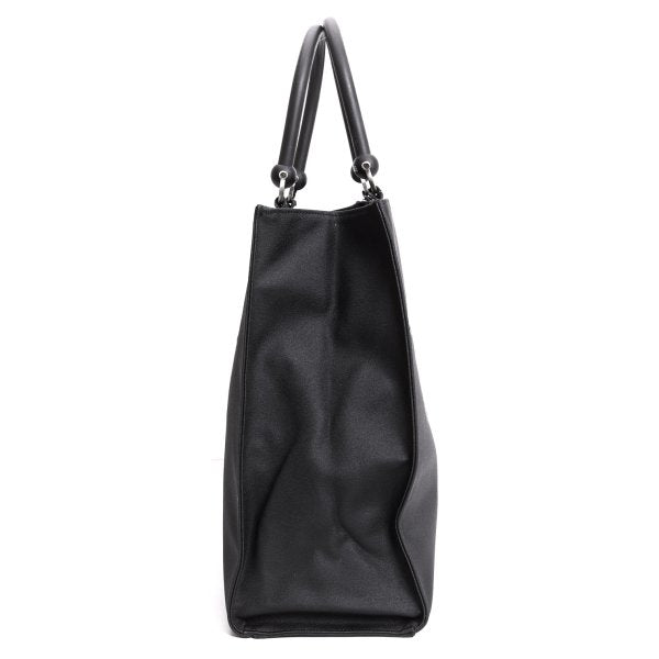 Jean Paul GAULTIER HOMME World Map Embossed Tote Bag Black