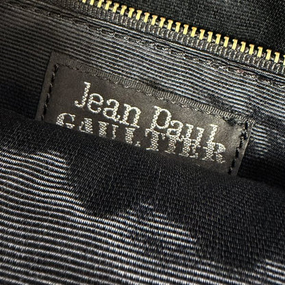 Jean Paul GAULTIER HOMME World Map Embossed Tote Bag Black