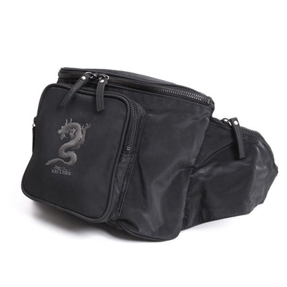 Jean Paul GAULTIER HOMME Dragon Embossed Waist Bag Black