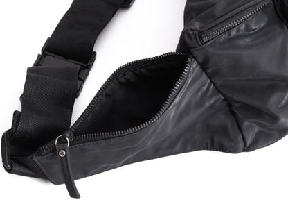 Jean Paul GAULTIER HOMME Dragon Embossed Waist Bag Black