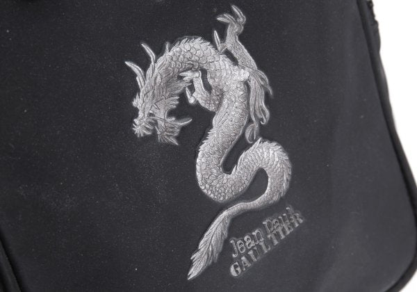 Jean Paul GAULTIER HOMME Dragon Embossed Waist Bag Black