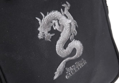 Jean Paul GAULTIER HOMME Dragon Embossed Waist Bag Black