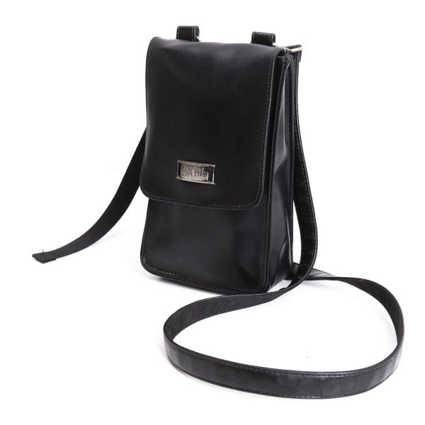 Jean Paul GAULTIER HOMME Metal Plate Flap Mini Bag Black