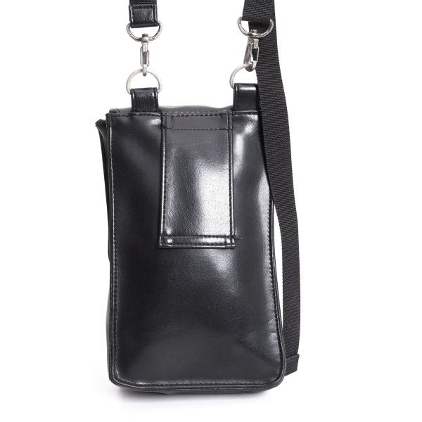 Jean Paul GAULTIER HOMME Metal Plate Flap Mini Bag Black