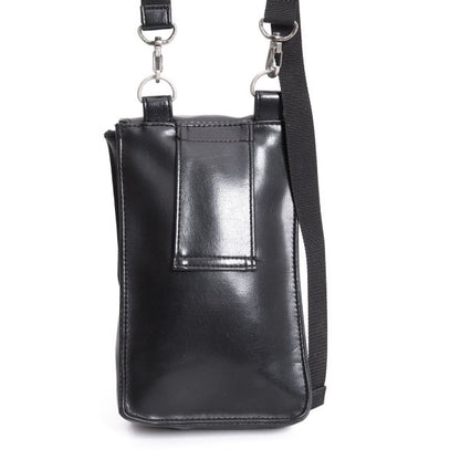 Jean Paul GAULTIER HOMME Metal Plate Flap Mini Bag Black