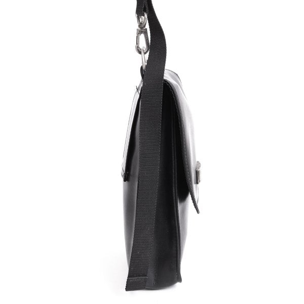 Jean Paul GAULTIER HOMME Metal Plate Flap Mini Bag Black