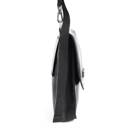 Jean Paul GAULTIER HOMME Metal Plate Flap Mini Bag Black