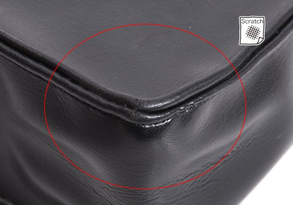 Jean Paul GAULTIER HOMME Metal Plate Flap Mini Bag Black