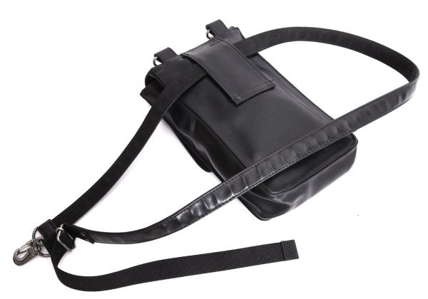 Jean Paul GAULTIER HOMME Metal Plate Flap Mini Bag Black