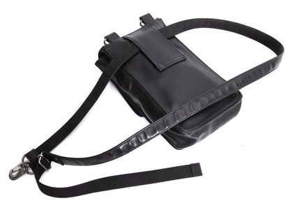 Jean Paul GAULTIER HOMME Metal Plate Flap Mini Bag Black