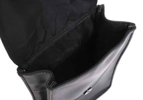 Jean Paul GAULTIER HOMME Metal Plate Flap Mini Bag Black