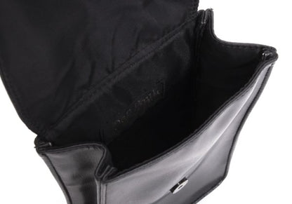 Jean Paul GAULTIER HOMME Metal Plate Flap Mini Bag Black