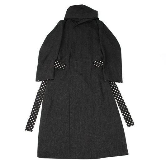 Yohji Yamamoto POUR HOMME Wool Silk Hooded Coat Size 3