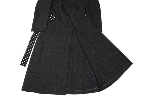 Yohji Yamamoto POUR HOMME Wool Silk Hooded Coat Size 3