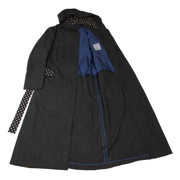 Yohji Yamamoto POUR HOMME Wool Silk Hooded Coat Size 3
