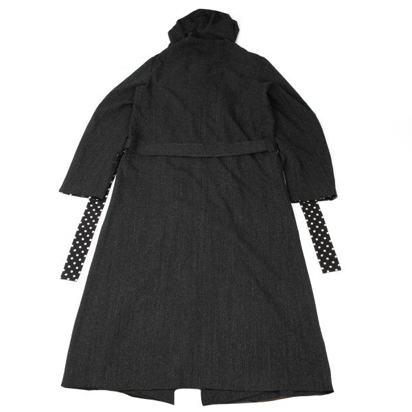 Yohji Yamamoto POUR HOMME Wool Silk Hooded Coat Size 3