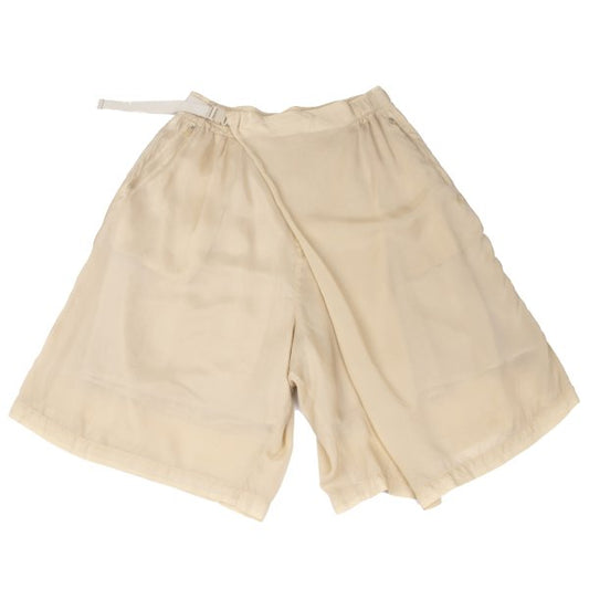 Y-3 Cupro Half Wrap Cropped Pants Beige Size L