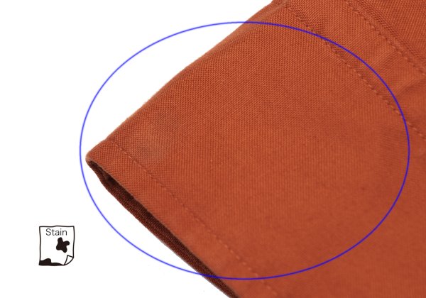 Yohji Yamamoto POUR HOMME Cotton Patch Shirt Orange Size 3