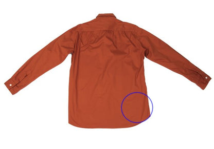 Yohji Yamamoto POUR HOMME Cotton Patch Shirt Orange Size 3