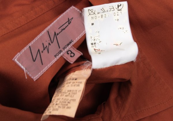 Yohji Yamamoto POUR HOMME Cotton Patch Shirt Orange Size 3