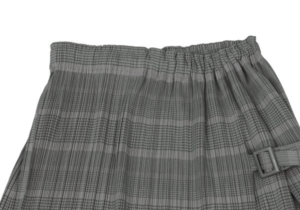 PLEATS PLEASE Pleated Border Side Belt Skirt Charcoal Size 1