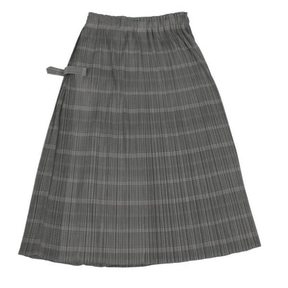 PLEATS PLEASE Pleated Border Side Belt Skirt Charcoal Size 1