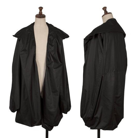 DKNY Poly Irregular Silhouette Hooded Jacket Black Size 4