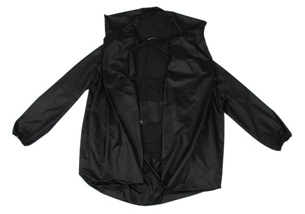 DKNY Poly Irregular Silhouette Hooded Jacket Black Size 4