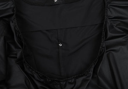 DKNY Poly Irregular Silhouette Hooded Jacket Black Size 4