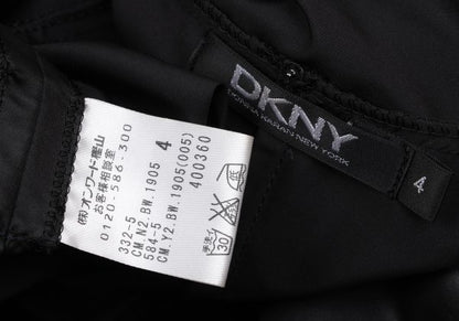 DKNY Poly Irregular Silhouette Hooded Jacket Black Size 4