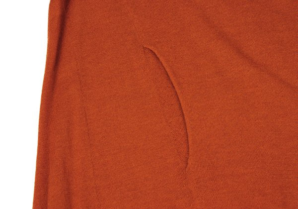 HIROKO KOSHINO Cashmere Blend V-Neck Dress Brick Size 38