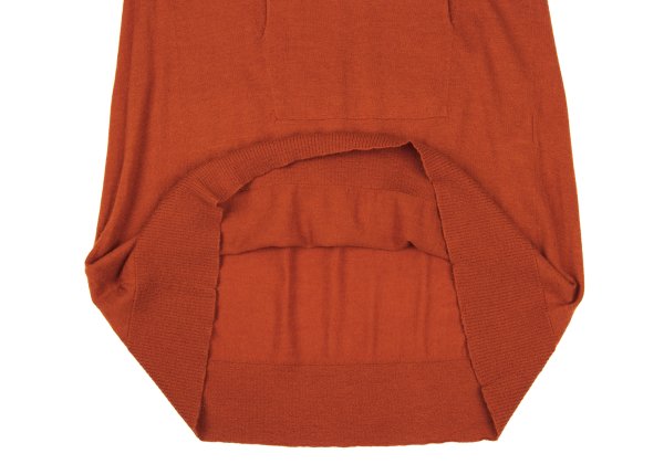 HIROKO KOSHINO Cashmere Blend V-Neck Dress Brick Size 38