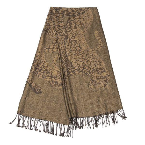 Yves Saint Laurent Silk Wool Scarf Beige