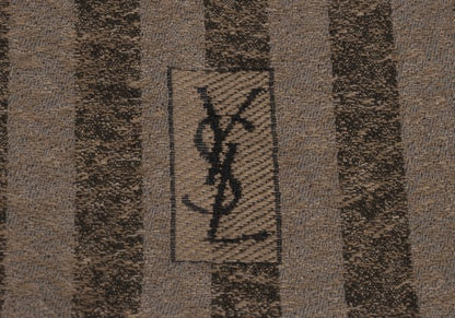 Yves Saint Laurent Silk Wool Scarf Beige