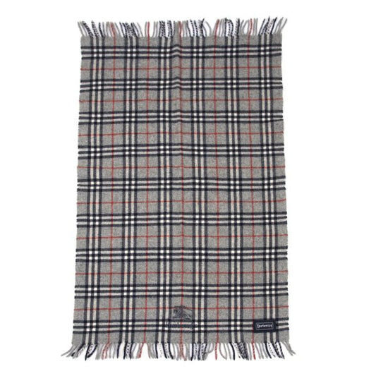 Burberrys' Nova Check Fringe Scarf Gray