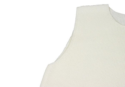 HOMME PLISSE ISSEY MIYAKE 25AW Rustic Knit Vest White Size F