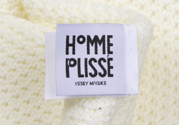 HOMME PLISSE ISSEY MIYAKE 25AW Rustic Knit Vest White Size F