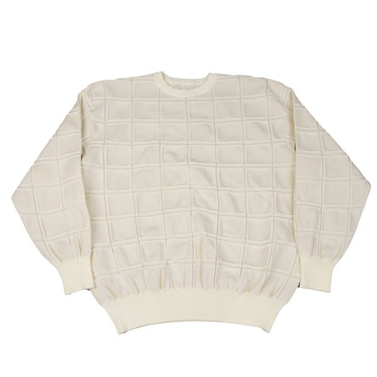 A-POC ABLE ISSEY MIYAKE TYPE-K Grid Design Knit Ivory Size 1