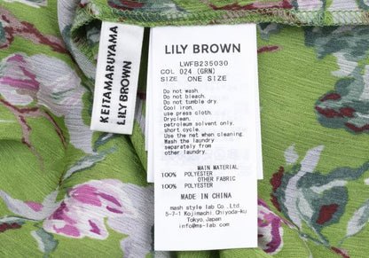 KEITA MARUYAMA x LILY BROWN Floral Blouse Green Size F