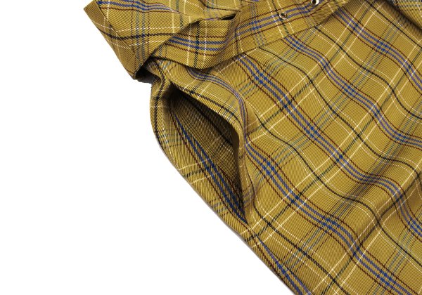 EPOCA Check Belted Wrap Skirt Yellow Size 38