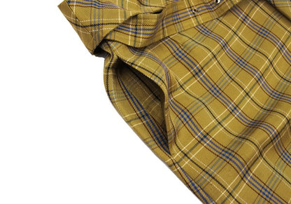 EPOCA Check Belted Wrap Skirt Yellow Size 38