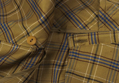 EPOCA Check Belted Wrap Skirt Yellow Size 38