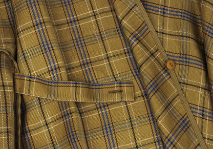 EPOCA Check Belted Wrap Skirt Yellow Size 38